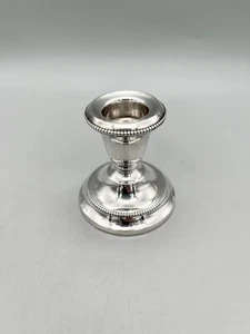 GEORGE V STERLING SILVER DWARF CANDLESTICK, FERGENBAUM & SON, BIRMINGHAM, 1924 - Picture 1 of 7