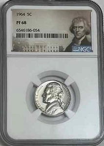 1964 Jefferson Nickel 5C NGC PF68 - Picture 1 of 2
