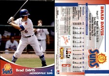 Brad Davis 2009 Grandstand Jacksonville Suns #NNO Card *AutographDen*