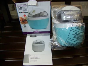 Nostalgia ICM500 Blue 1-Pint Electric Ice Cream Maker Frozen Yogurt Sorbet NIB - Picture 1 of 5
