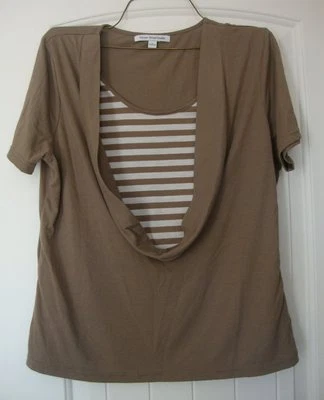 MERCER STREET STUDIO  short sleeve tan Top size L Foto 1 de 2