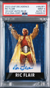 Ric Flair 2022 Leaf Decadence WWE '48 Blue 4/5 Autograph PSA 9 Mint  Auto 10