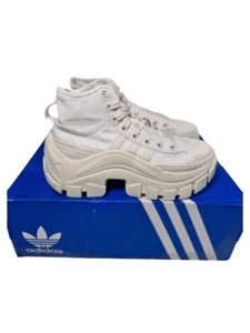 ADIDAS Nizza High XY22 Womens Trainers UK 6.5 White Chunky Platform RRP £120 - Picture 1 of 10