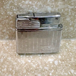 VINTAGE ROGERS BUTANE SILVER BUTANE LIGHTER Tobacciana - Picture 1 of 5