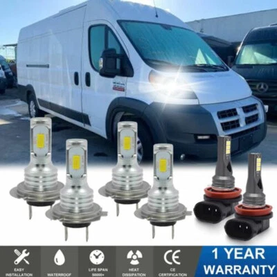 Faros antiniebla LED blancos para RAM ProMaster 1500 2500 3500 2014-2020 Foto 1 de 4