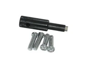 SET OF 4 CHROME SCREW BOLT CENTER CAP LOCKS 8MM THREAD 1.25" LONG W/ 1 KEY TOOL - Picture 1 of 1