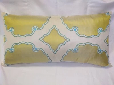 1 Kravet, интерпретации/цитрон бирюзовый 14 x 28 дизайнерская подушка - Изображение 1 из 2