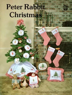 Peter Rabbit Christmas, Cross Stitch Patterns, Green Apple Booklet 516 - Image 1 of 3