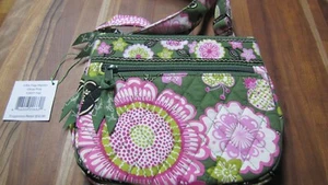Vera Bradley Little Flap Hipster Olivia Pink 100 % Cotton Pattern Retired NWT - Picture 1 of 4