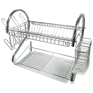 Better Chef 16" 2-Level Chrome-Plated S-Shaped Dish Rack - Foto 1 di 6