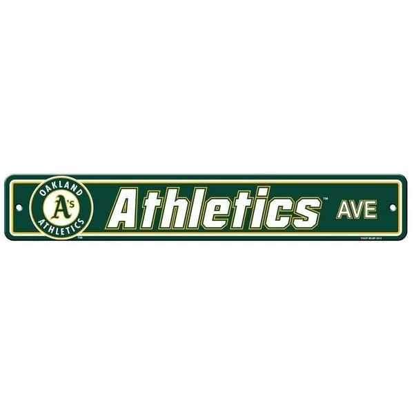 MLB Oakland Athletics 4"x24" Plastic Street Sign Banner Avenue - Image 1 of 1