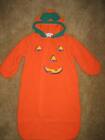 Babygro Fleece Bunting Pumpkin Costume Size 6-9M Halloween Unisex Baby