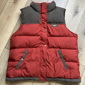LL Bean Mountain Classic Daunenweste XL Damen orange Reißverschluss Druckknopftaschen Puffer - Bild 1 von 9