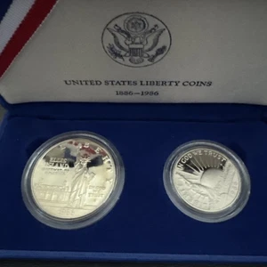 United States Liberty Coins 1886-1986 With Case MINT Condition - Picture 1 of 5