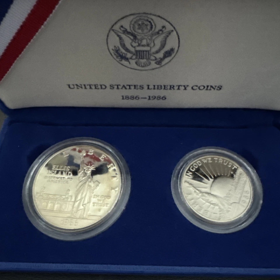 United States Liberty Coins 1886-1986 With Case MINT Condition - Image 1 of 4