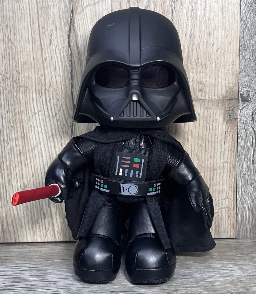 STAR WARS Darth Vader Plush (2022) Voice Manipulator Light Up Lightsaber 11" - Image 1 of 4