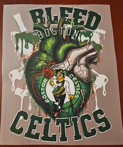 Boston Celtics Colorful 8" DTF Heat Transfer Iron On FREE Shipping (C4/4) - Picture 1 of 1