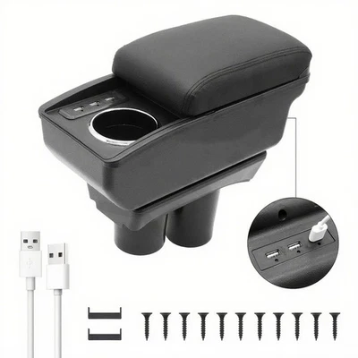 Center Console Armrest Box For Peugeot 301 Double layer Storage With 6 USB Ports - Изображение 1 из 4