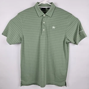 Dunning Golf Baker's Bay Golf & Ocean Club Polo Shirt Mens M Green Pinstripe EUC - Foto 1 di 17