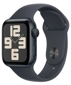 Apple Watch SE (2022) 40mm Midnight Aluminum Case with Sport Band S/M, GPS - Picture 1 of 4