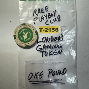 EXONUMIA BLOWOUT: RARE Playboy Club London Gaming Token One Pound T-2156 - Picture 1 of 6