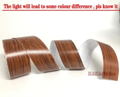 5cm Wide 3D Wood Textured Strips Vinyl Wrap Sticker House Car PVC Decal #9723 KW - Image 1 of 4