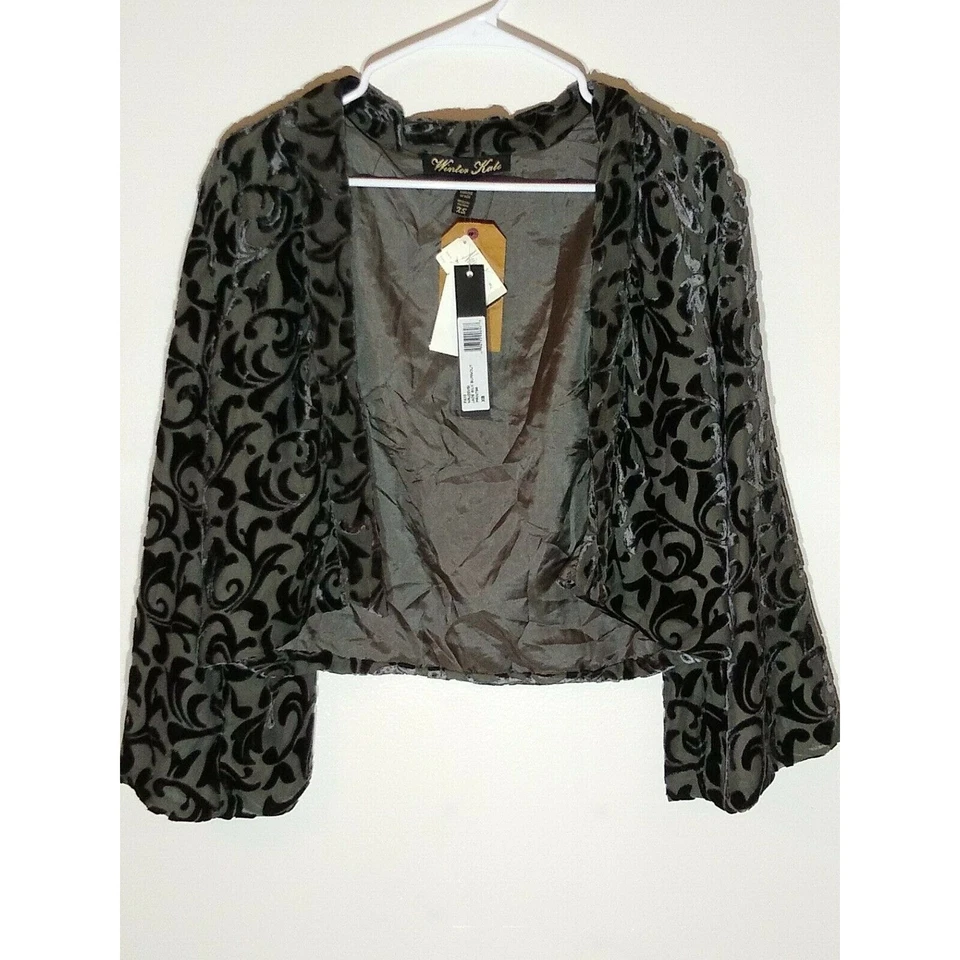 NWT Winter Kate Jade Dark Gray Sheer Cropped Jacket NRJ23VSI Size XS  - Image 1 of 4