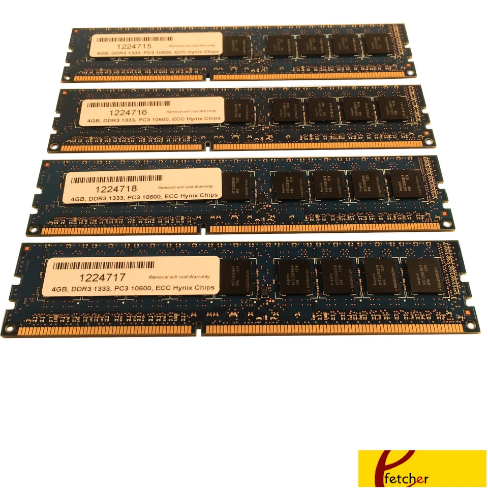 16GB KIT (4 X 4GB) MEMORY FOR Lenovo ThinkServer TS130 1105 P/ N 57Y4138, 64Y957 - Image 1 of 1