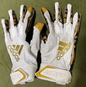 Guanti da calcio Adizero bianchi con stampa ghepardo taglia 2XL - Foto 1 di 6