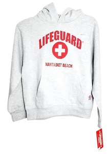 Lifeguard Nantasket Beach All Over Logo Graphic Cotton/Polyester Silver Red Medi - Picture 1 of 14