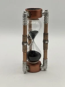 Ebro Past Present And Future Steampunk Gear Work Black Sand 5 Minute Timer - Picture 1 of 11