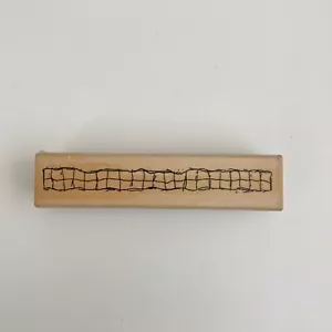 Sello de goma de madera Stampington & Co Checker Border K5175 - Imagen 1 de 3