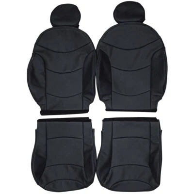 Fundas de asiento de repuesto de cuero sintético Mini Cooper S R53 (2002-2006) en negro Foto 1 de 4