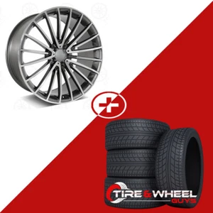 22" Machined Gunmetal Wheels W/Tires Fits Mercedes S Class, CL, EQS - Picture 1 of 4