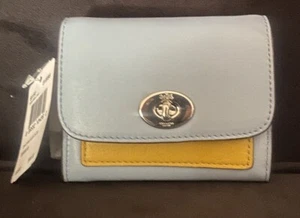 Coach Charm Compact Wallet in Colorblock Leather 65150 CBH CHRM FLAP CN CS - Picture 1 of 10