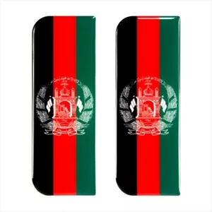 2x 108x39 mm Bandera Afganistán Número Placa Gel Resina Cúpula Pegatinas Calcomanía Insignia - Imagen 1 de 2