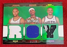 2007-08 Topps Triple Threads GOLD Emerald Sepia Relic Iverson Rodman Nash Duncan