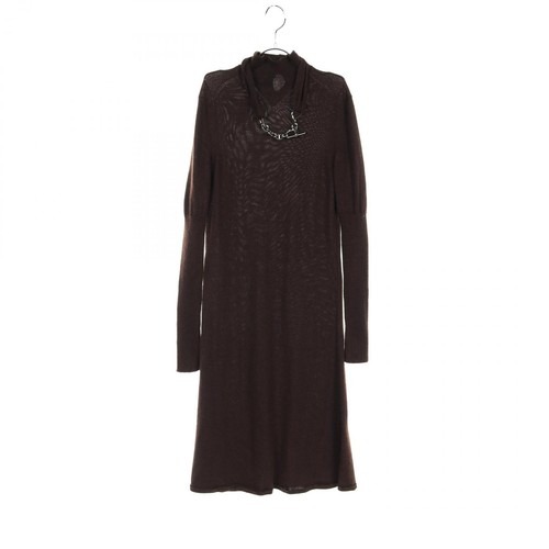 HERMÈS Abito HERMES Chaine Dunk seta cashmere marrone usato donnaa ta