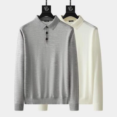 kiton Knit lapel button casual long sleeve - Image 1 of 4