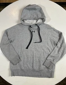 Under Armour Hoodie Women’s Size SMALL Heather Gray Fleece Sweatshirt / Sweater - Picture 1 of 7