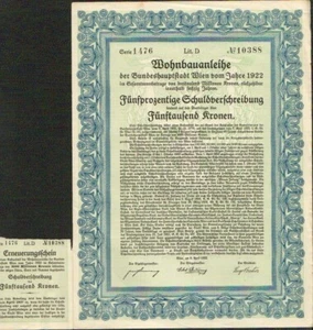 BOHNBAUANLEIHE DER BUNDESHAUPTFTADT WIEN (AUTRICHE) (X) - Bild 1 von 1