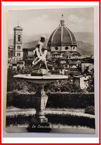 AK Florenz Kathedrale von Boboli 1956 gereist Postkarte weiß schwarz - Bild 1 von 2