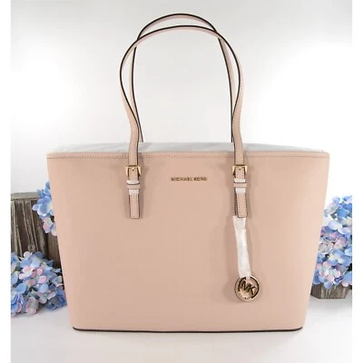 Michael Kors Soft Pink Saffiano Leather Multifunction Travel Tote Bag NWOT - Image 1 of 4