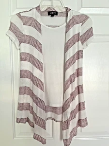 AMY BYER GIRLS SIZE LARGE (14) 2-fer TOP WITH HIGH LOW SWEATER - Picture 1 of 8