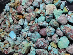 RARE Natural Bisbee Arizona Turquoise Rough Nuggets Quarter Pound - Picture 1 of 24