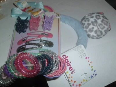 Claires Little Girl Kitten Headband Scrunchies and Hair Clips All NWT - Image 1 of 3