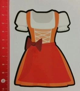 Pegatina/pegatina: Dirndl lazo derecho naranja fiesta popular Baviera (10031750) - Imagen 1 de 1