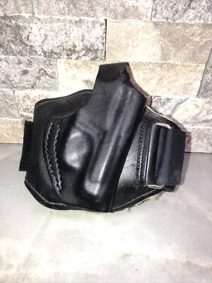 Desantis #72 Black Leather Ankle Holster RIGHT Rig For JETFIRE/SMALL Pistol #R76 - Image 1 of 2