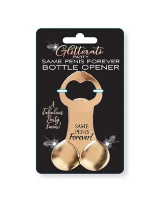 LITTLE GENIE Gliterati Penis Bottle Opener Gag Gift Bachelorette Party