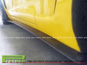 ZR1 Style Carbon Fiber Side Skirts Lip For 2005-2013 Chevy Corvette C6 Z06 ZR1 - Bild 1 von 2